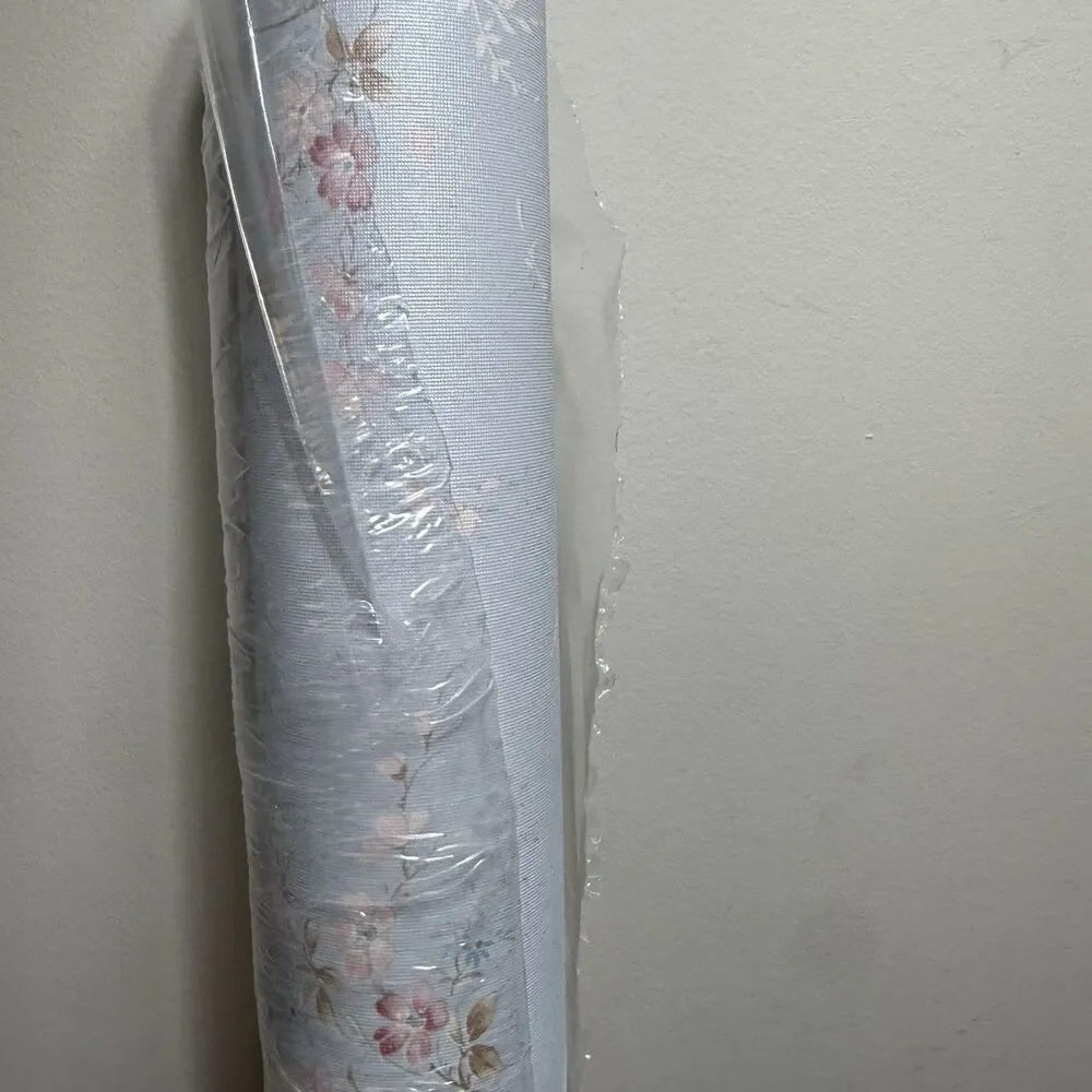 VTG Warner Wallcoverings Solid Pre-Pasted Vinyl Wallpaper Floral Pastel W 1044